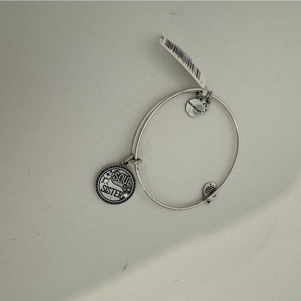 New Alex and Ani Soul Sister Silver Charm Bracelet